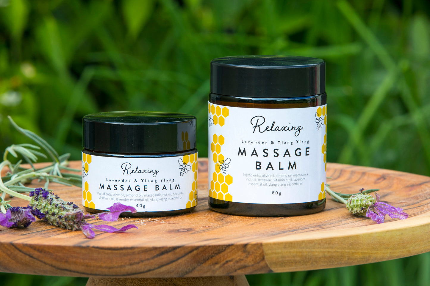 Relaxing massage balm