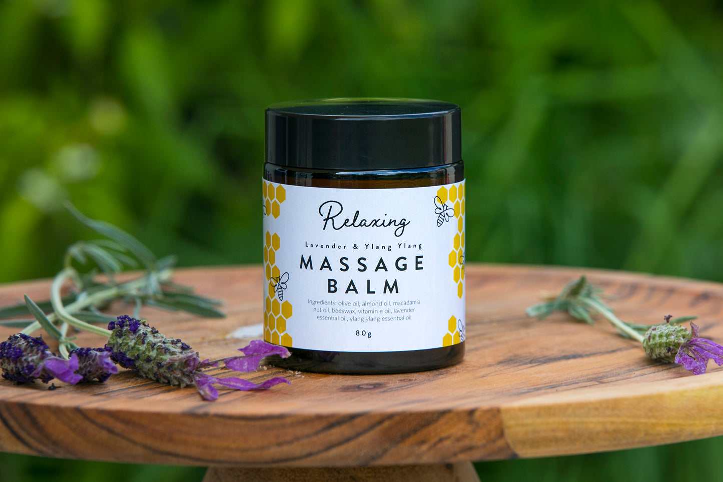 Relaxing massage balm