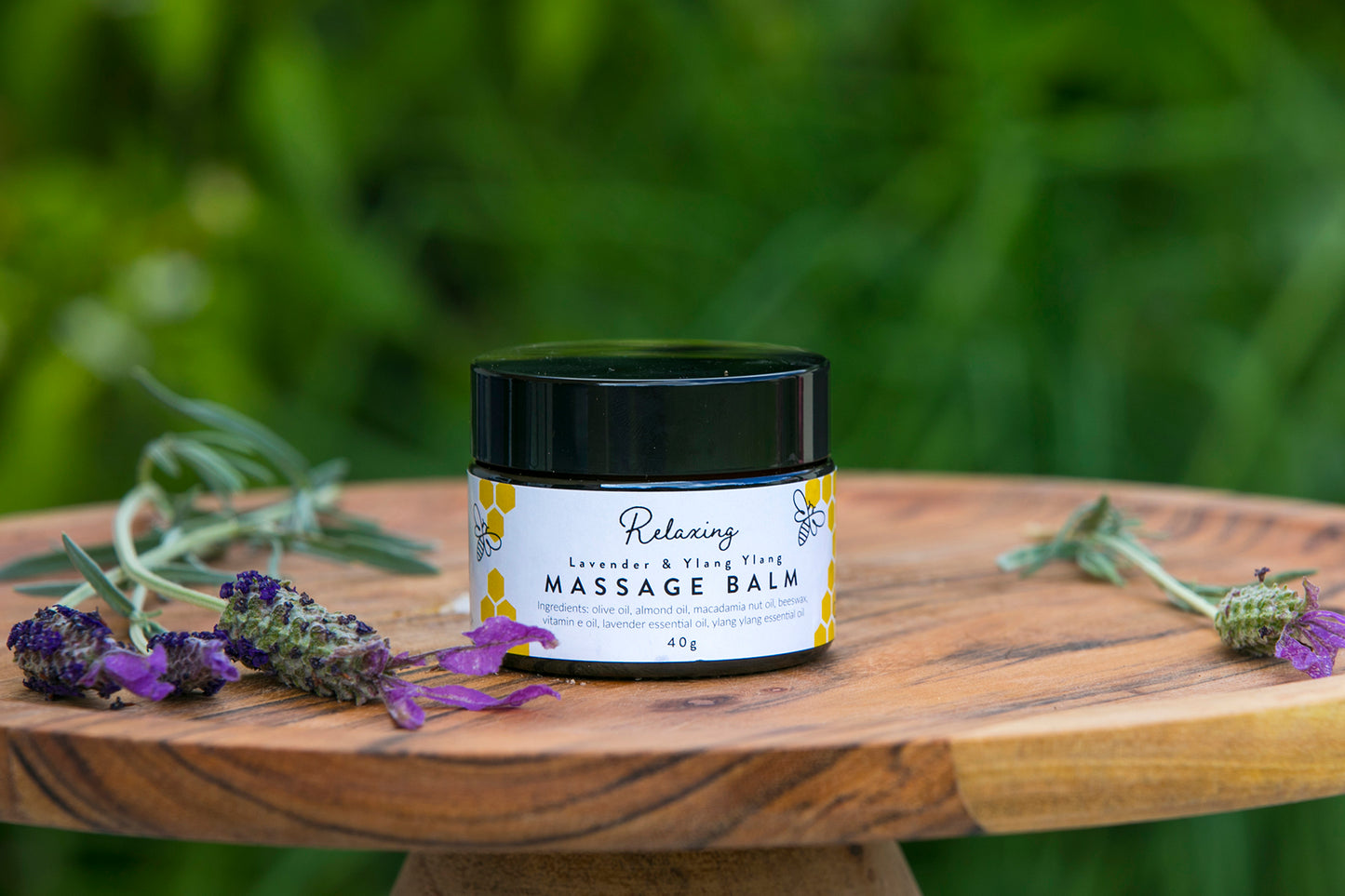 Relaxing massage balm